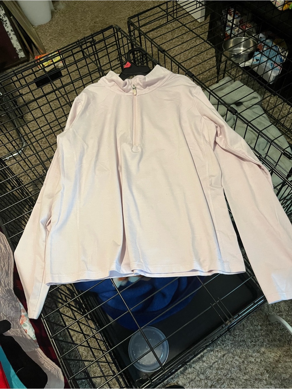 Athletic Works Light Pink Kids Half-Zip Pullover